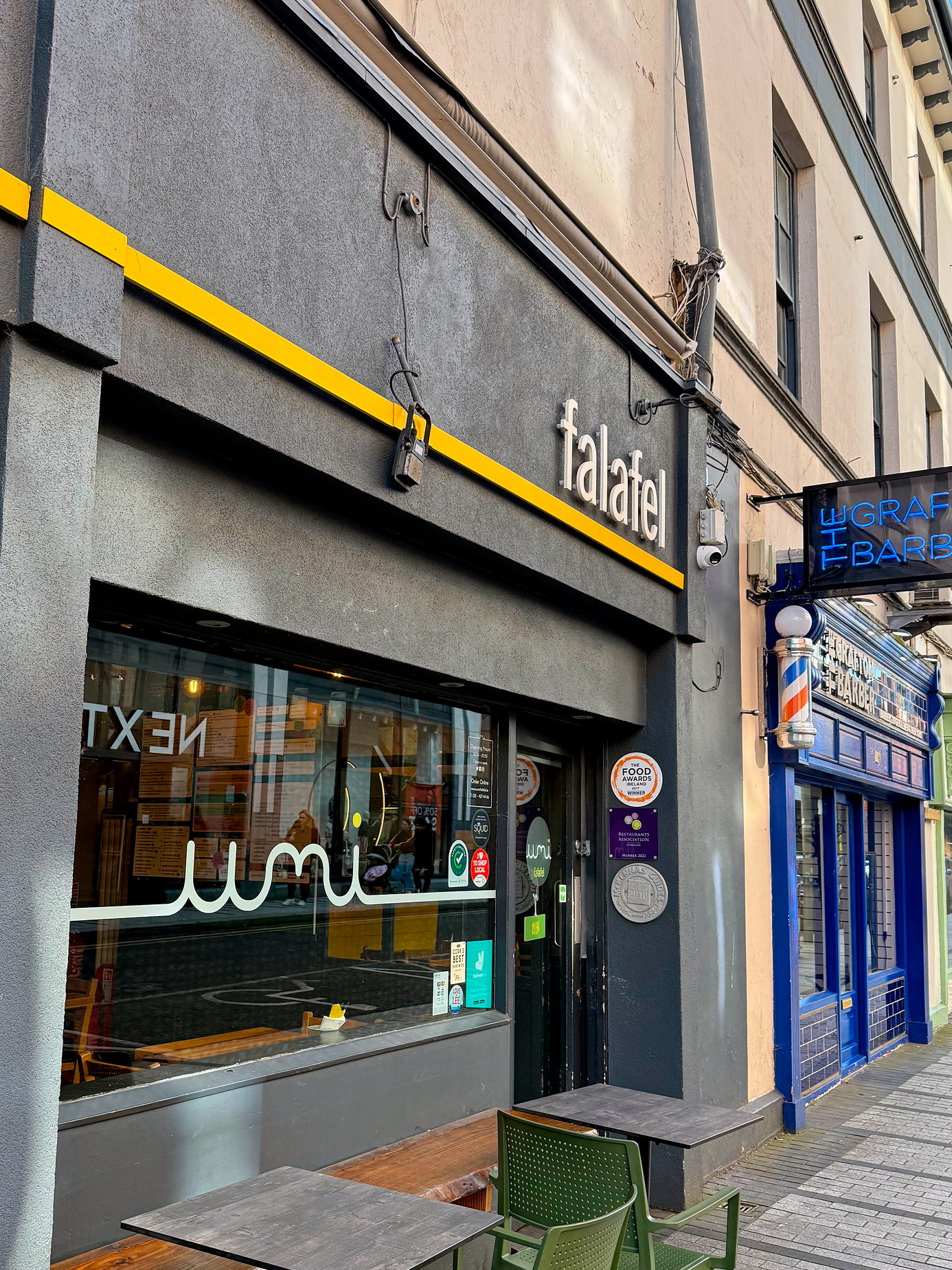 Exterior of Umi Falafel in Cork