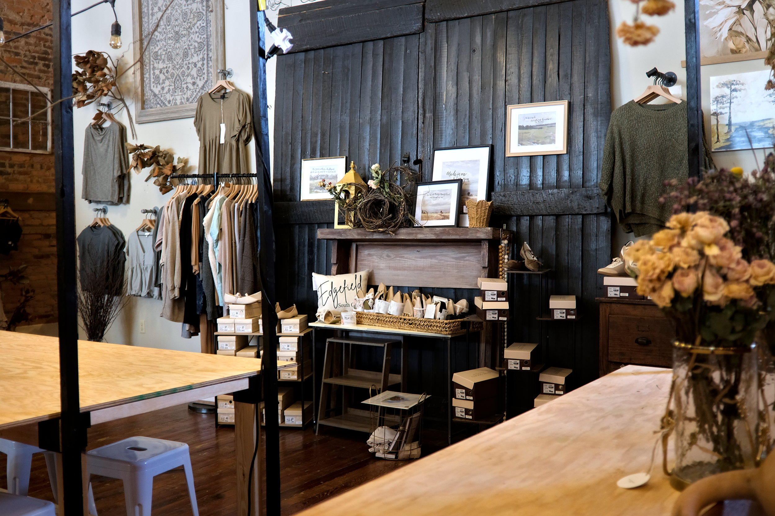 Clothing, shoes, and more for sale at August & House in Edgefield