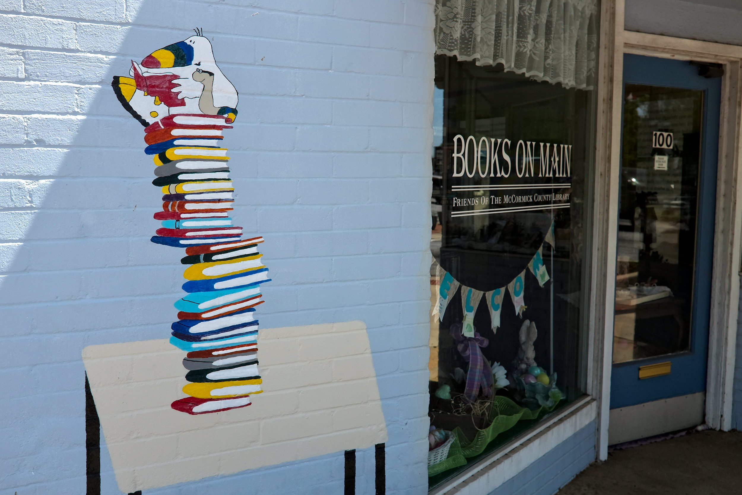 Exterior of Books on Main in McCormick, South Carolina