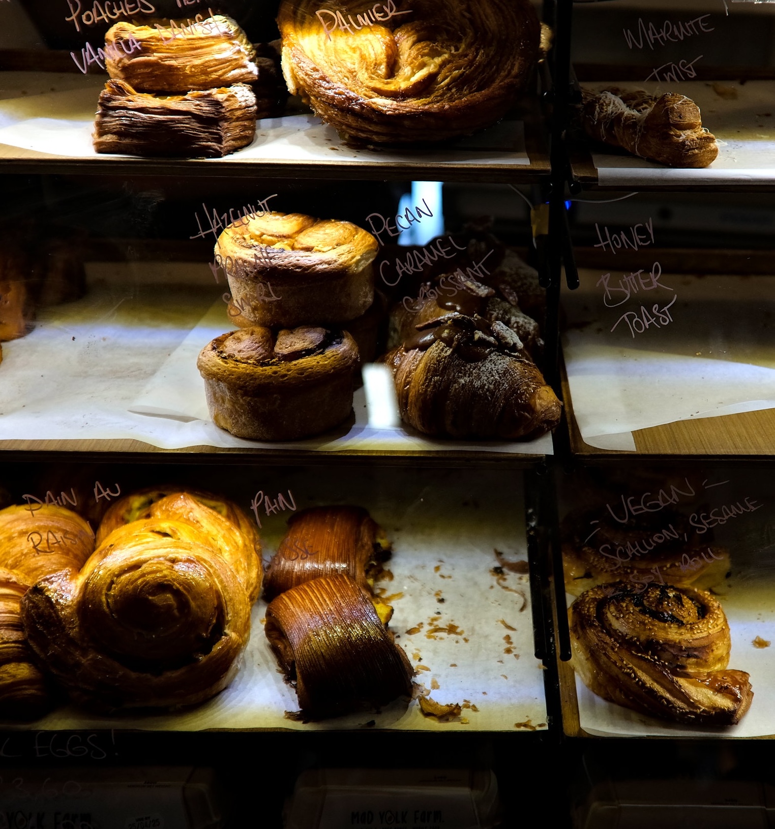 Treats in the case at Magpie Bakery