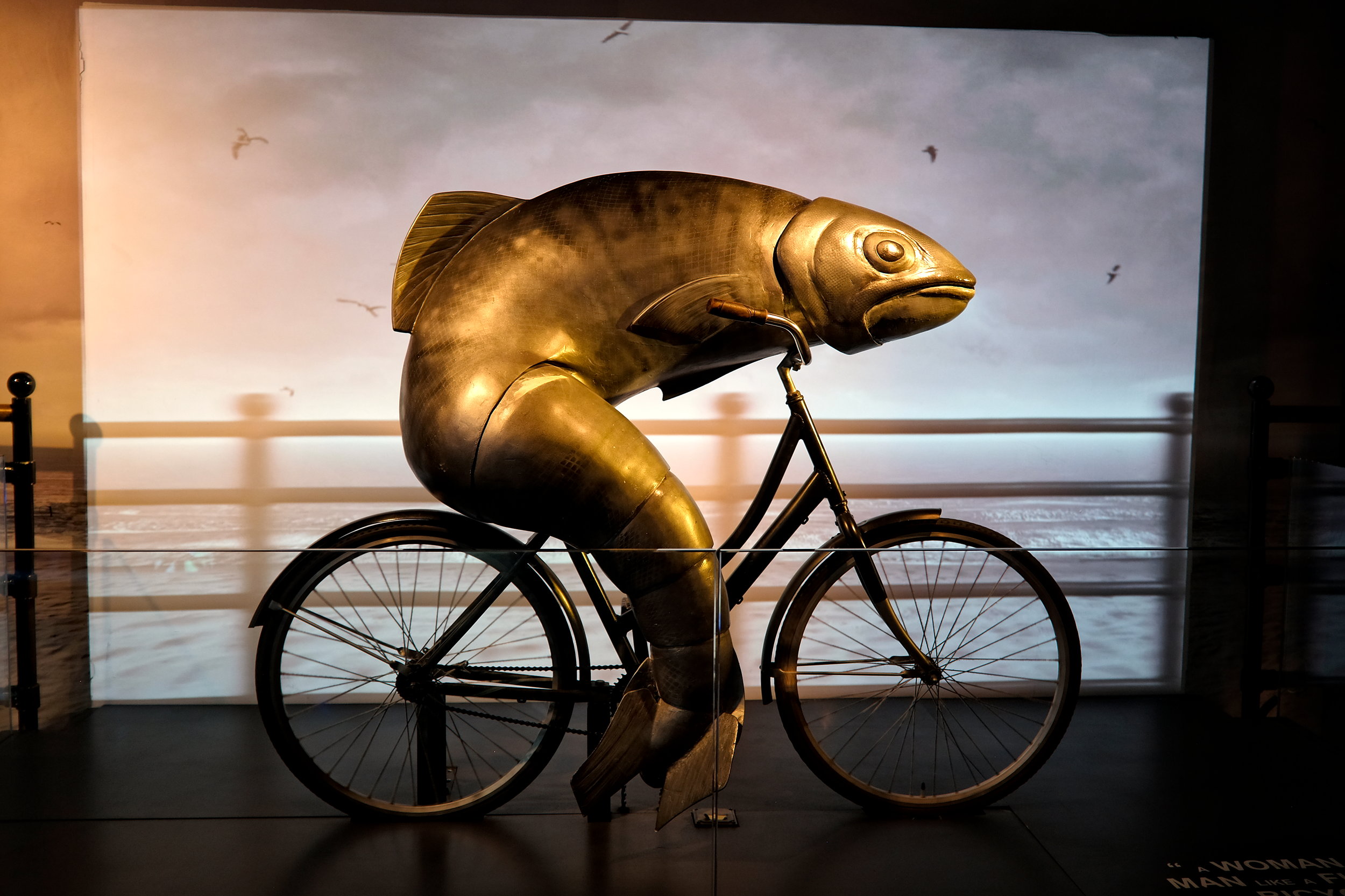 A fish on a bike at the Guinness Storehouse