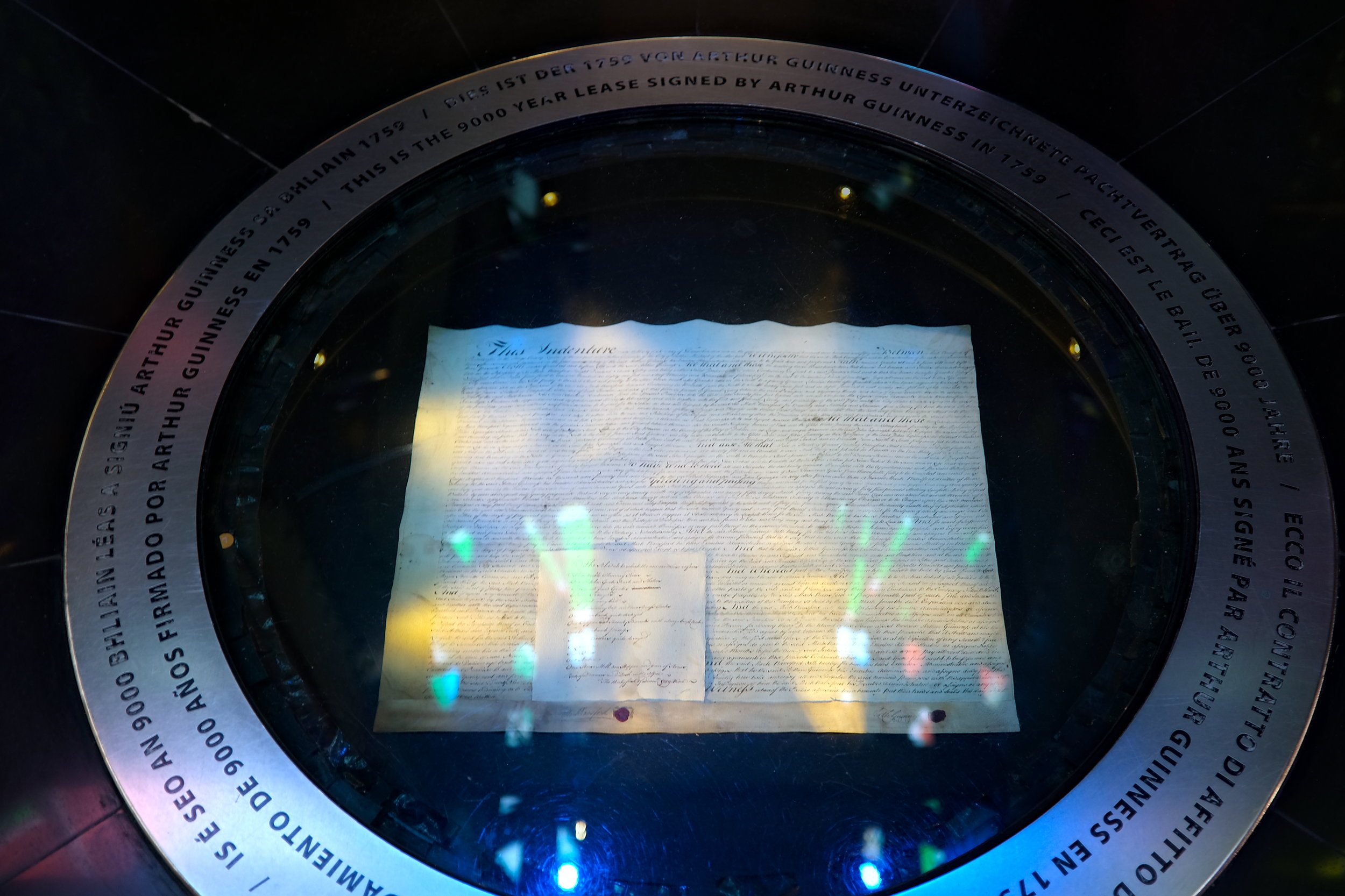 The lease signed by Arthur Guinness for 9000 years