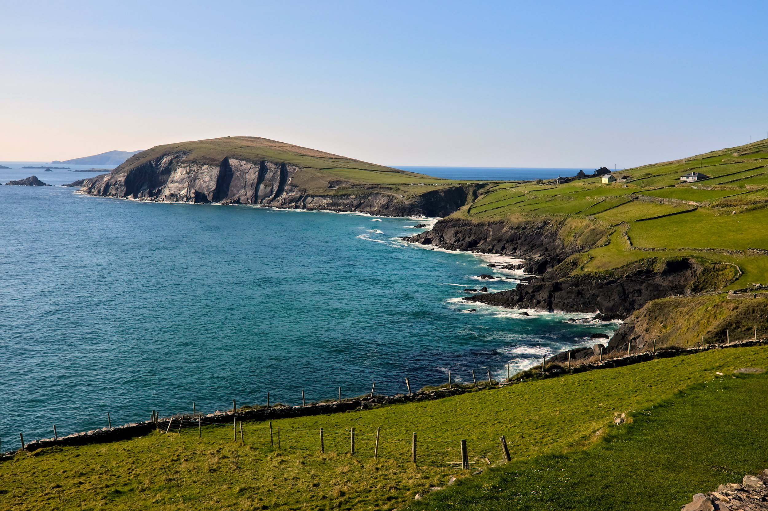 View of the rugged coastline in Dingle, Ireland