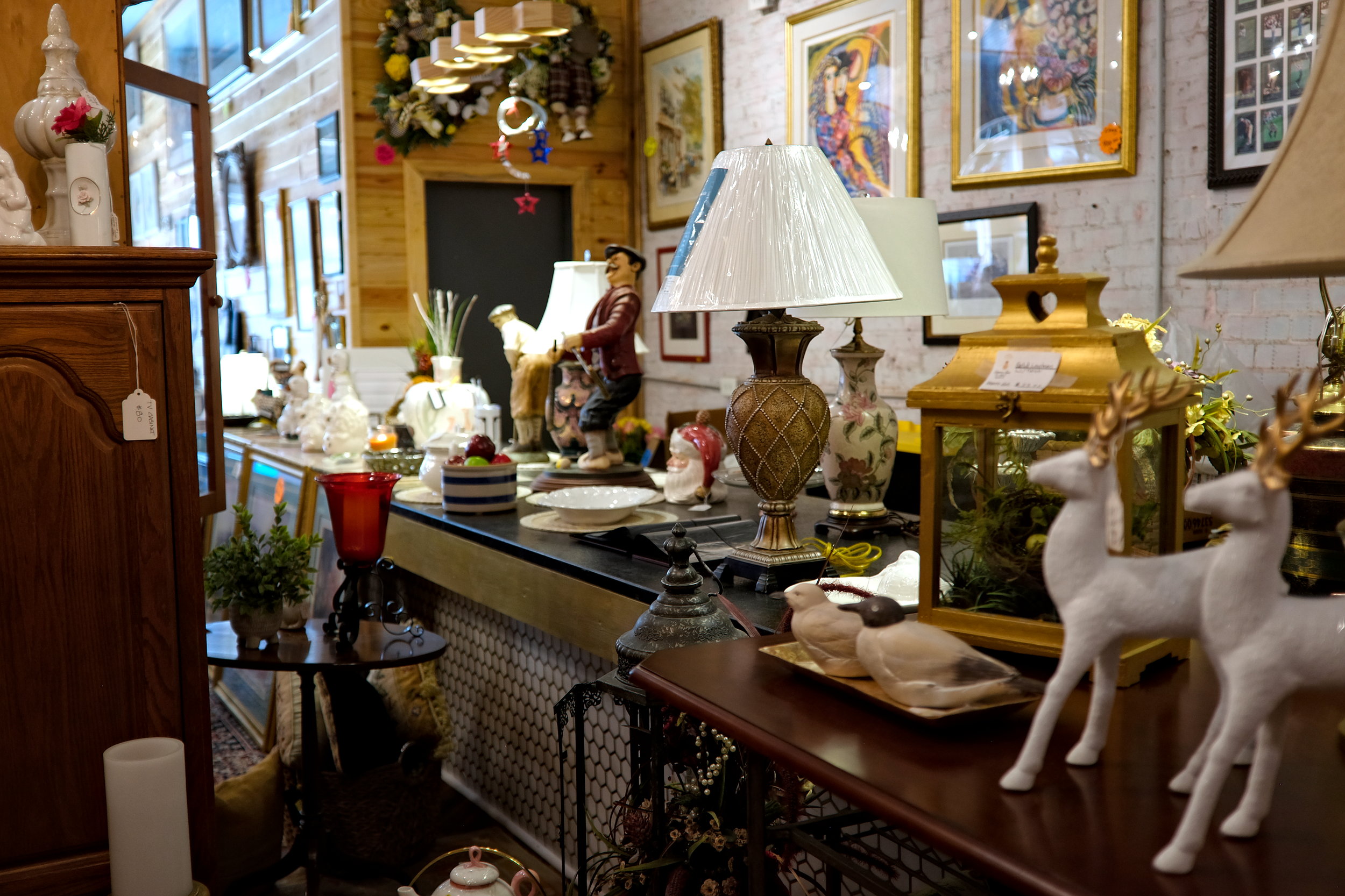An assortment of home goods at Queen Bee