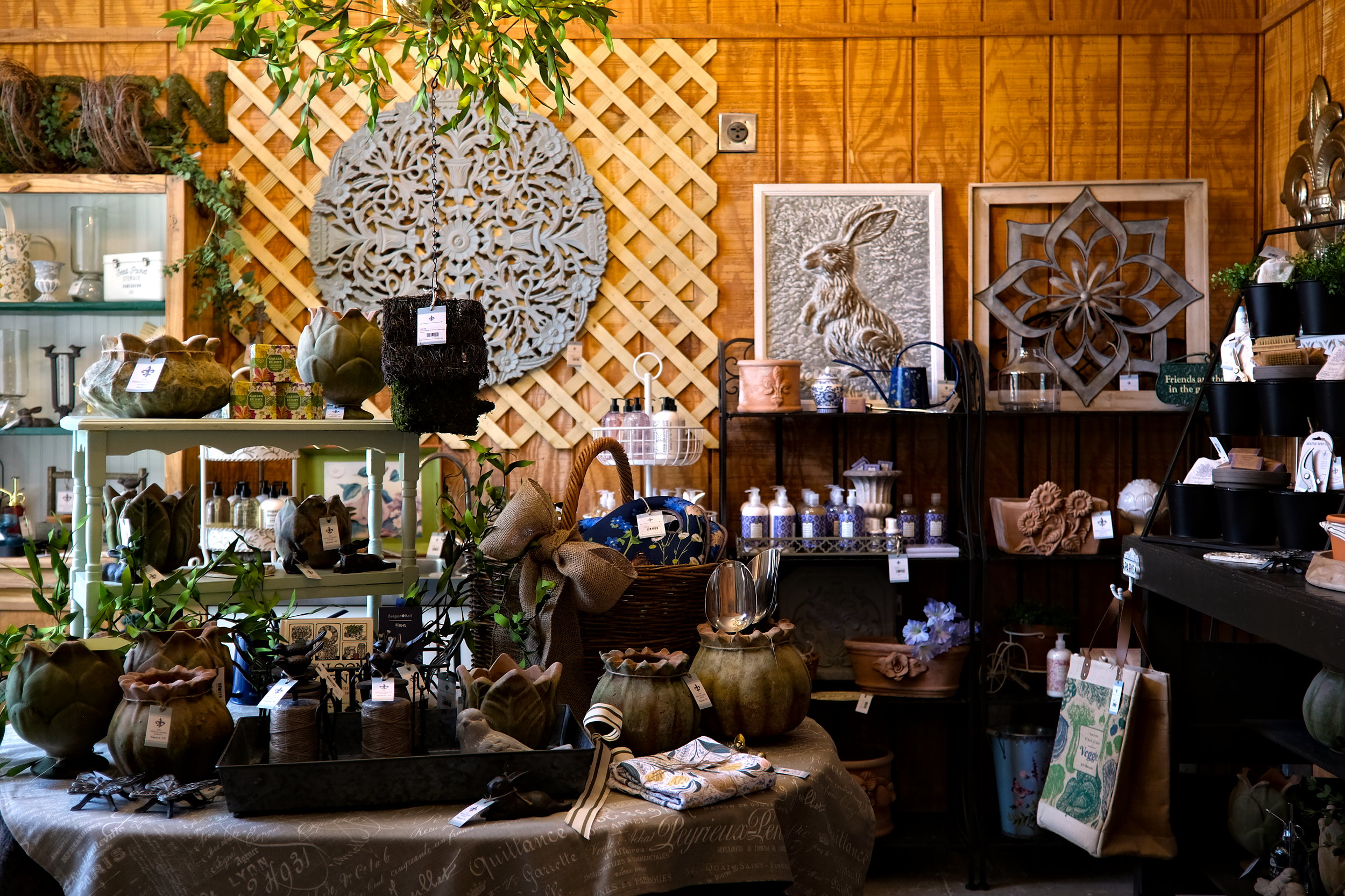 Home and garden items available at The French Garden Market