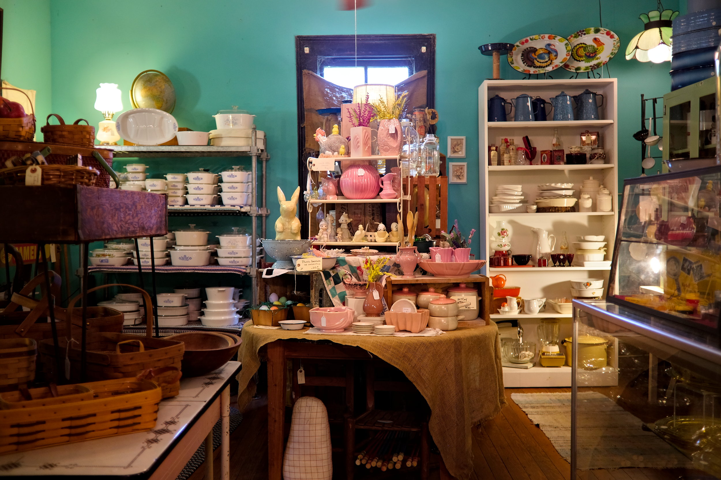 Colorful kitchenware for sale at The House Next Door