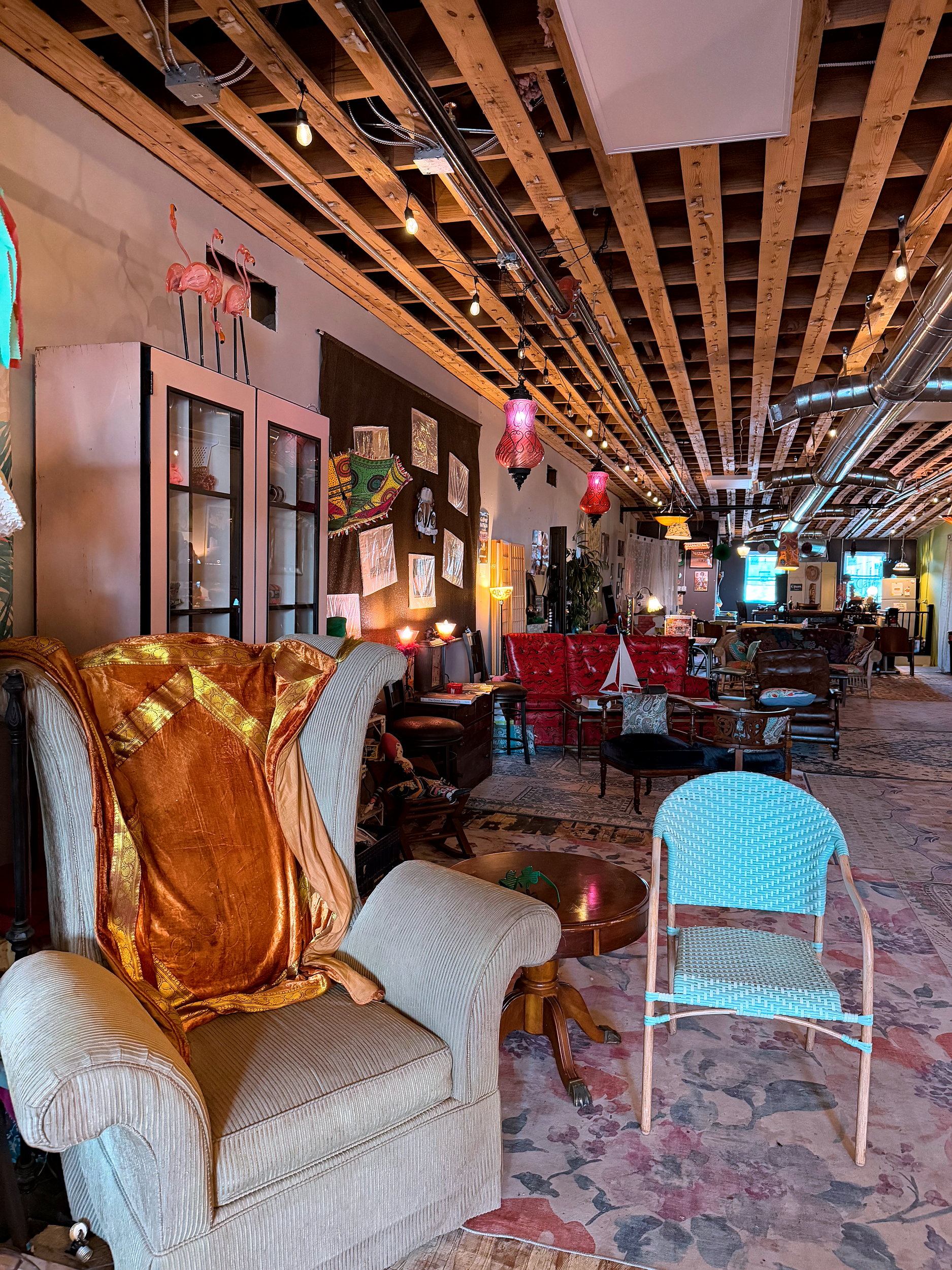 A room with eclectic furniture at The Roseland