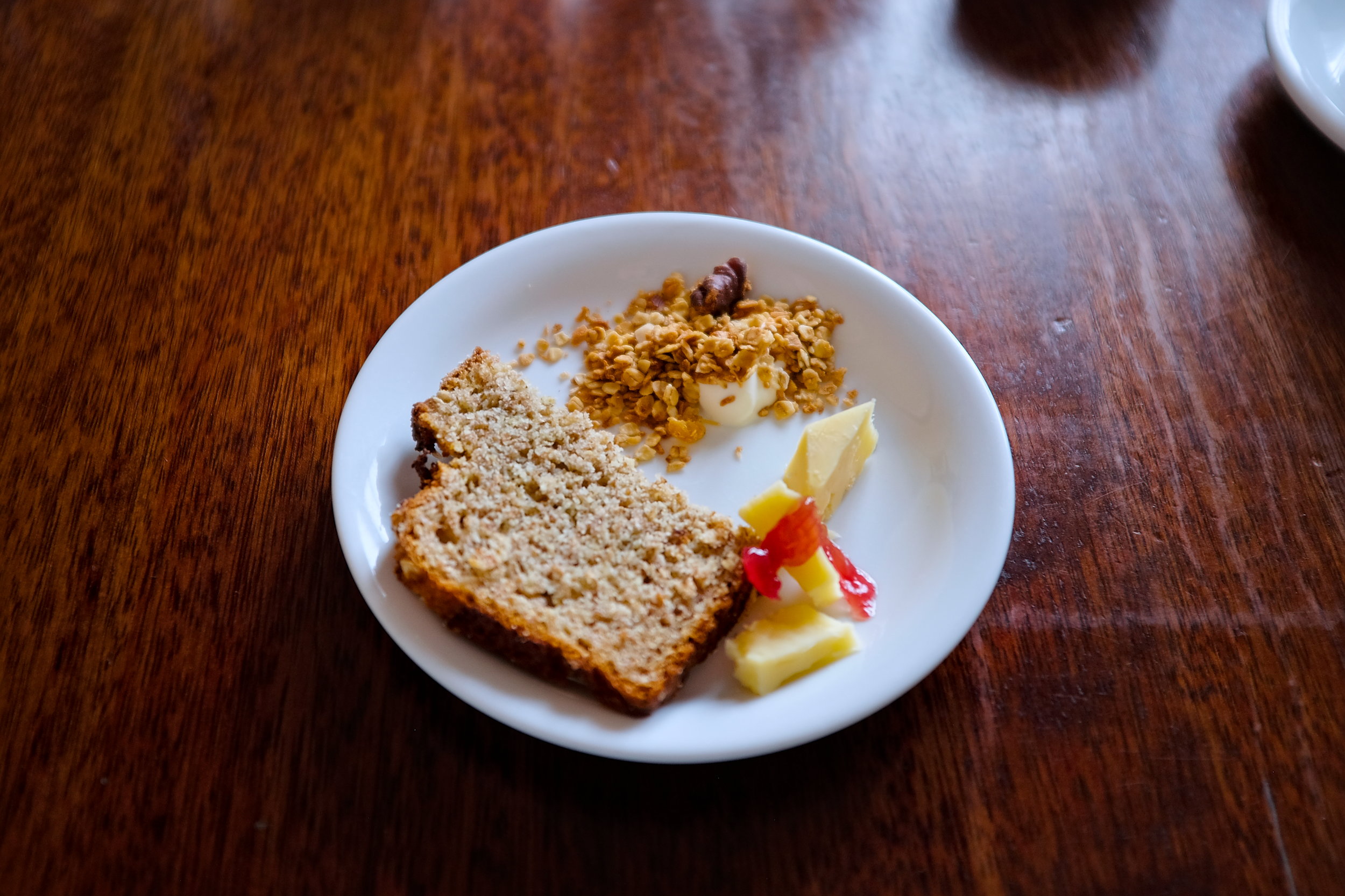 The Stop's homemade bread, granola, and cheese